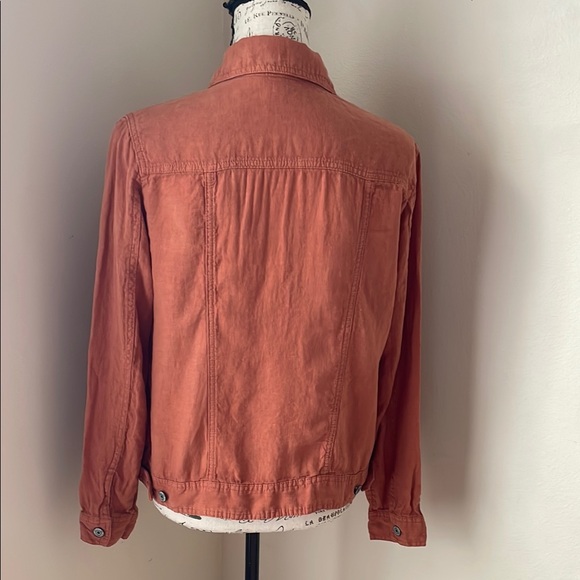 Jones New York Terra-cotta linen jacket - Picture 4 of 5